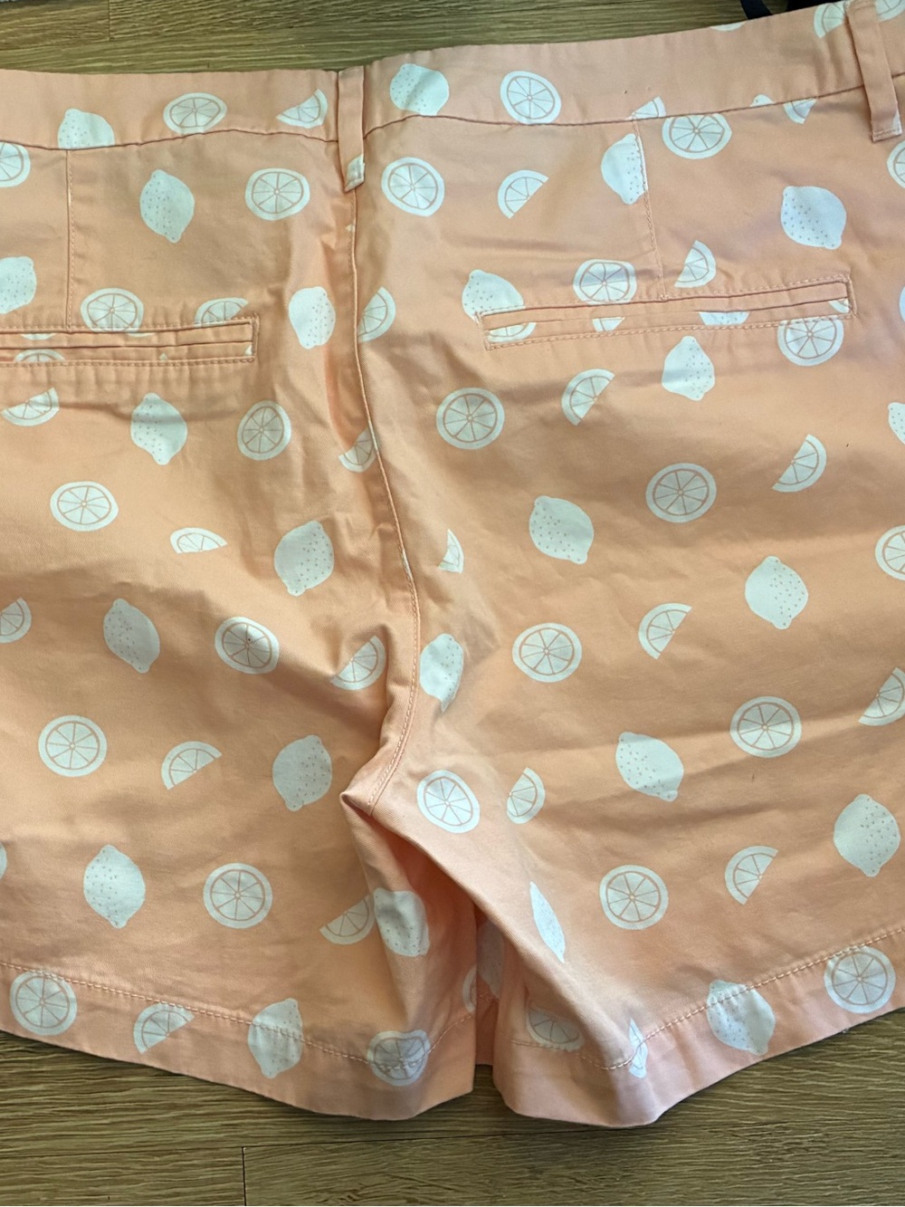 Old Navy Peach Shorts with White Citrus Print - Picture 5 of 5